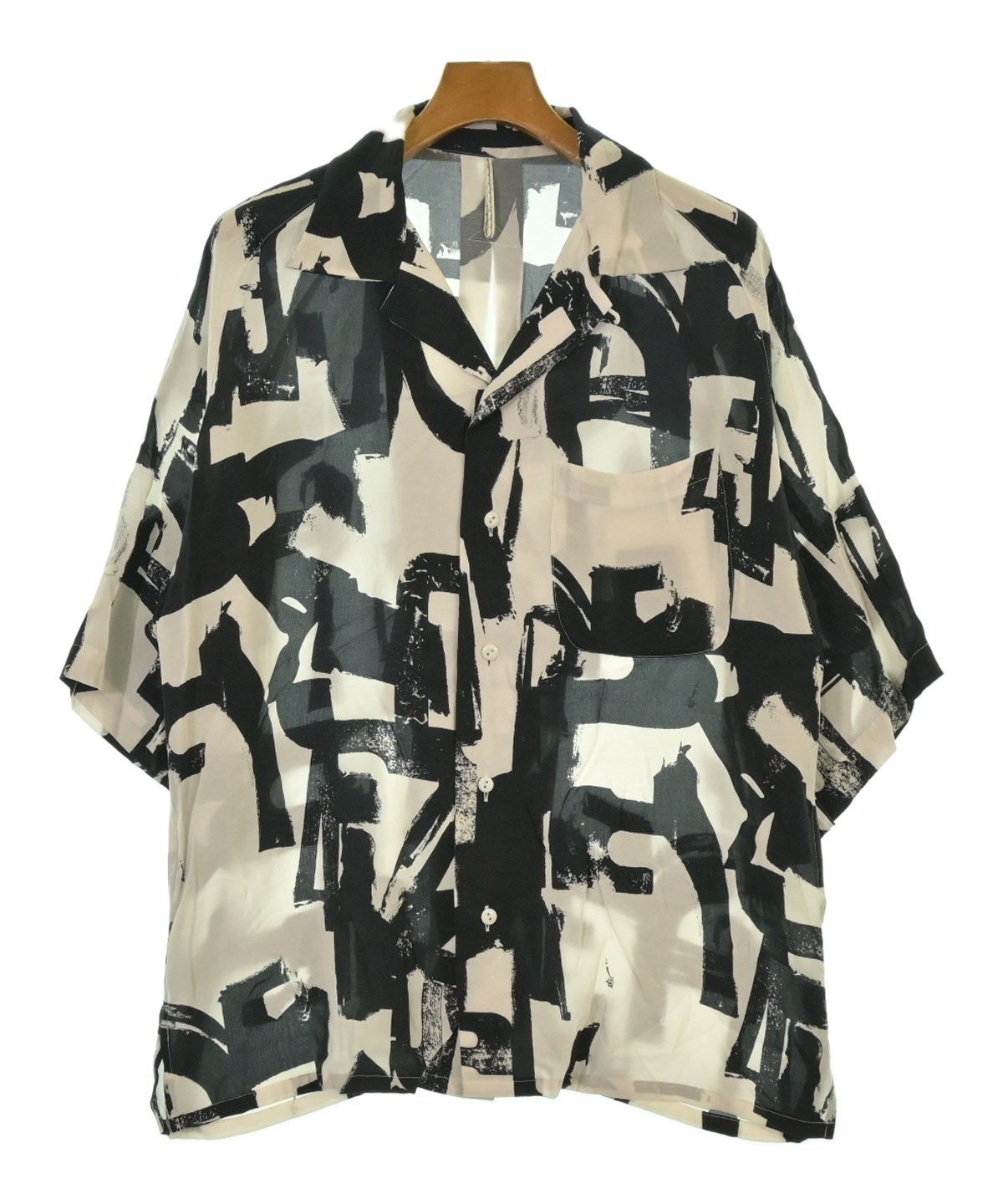 m's braque（エムズブラック）カジュアルシャツ 白 サイズ:38(S位