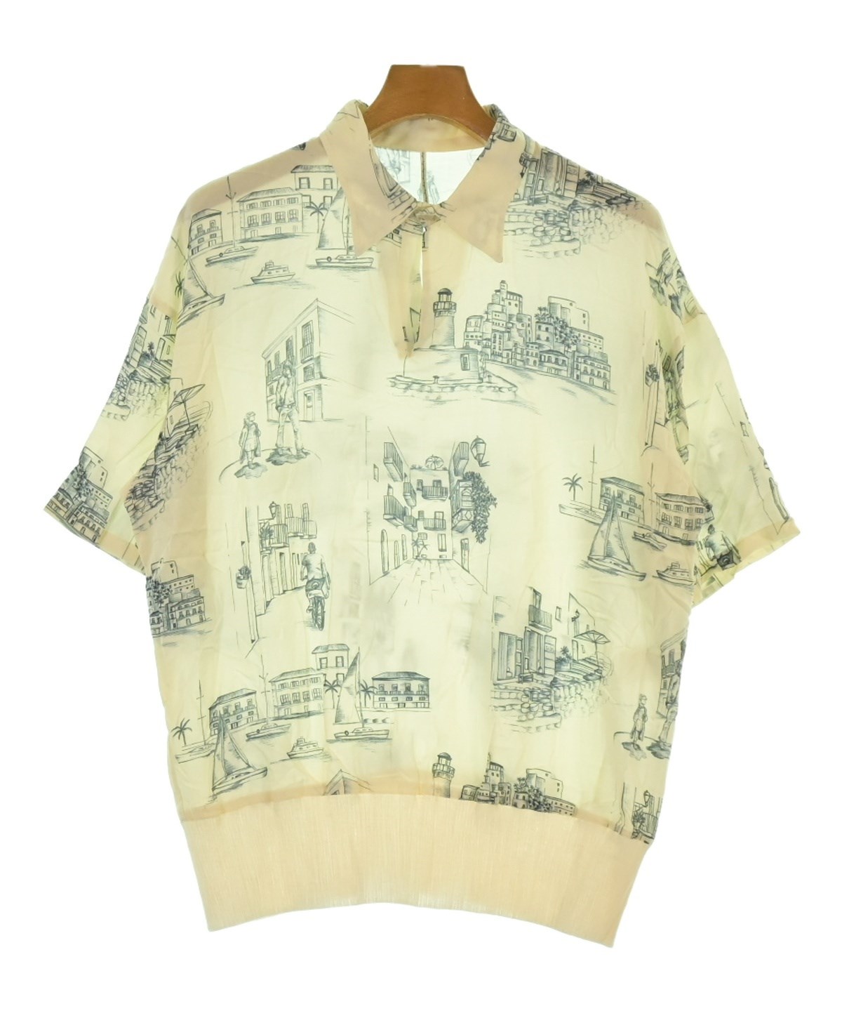 m's braque（エムズブラック）カジュアルシャツ 白 サイズ:40(M位