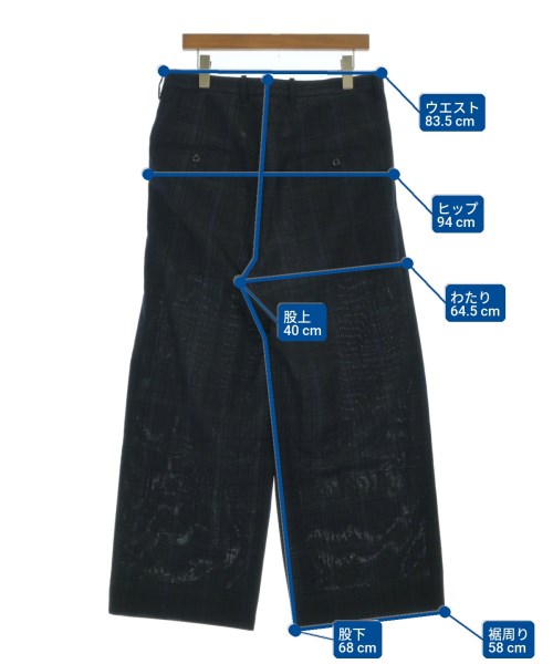 m's braque（エムズブラック）スラックス 紺 サイズ:40(XXL位) メンズ/2200653473031