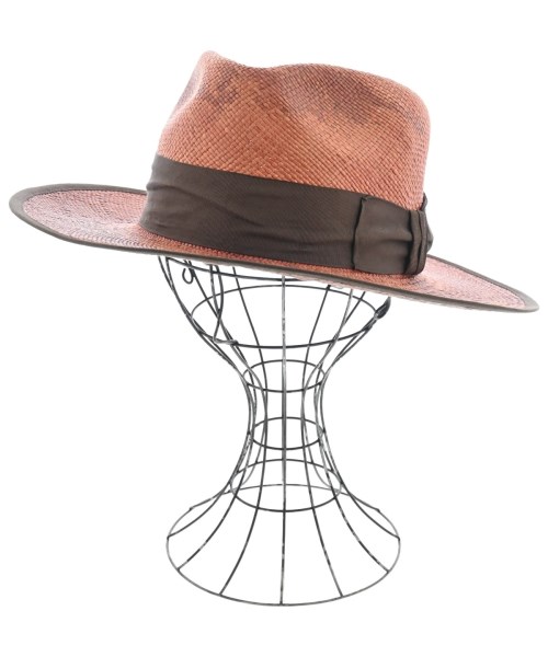 STETSON(ステットソン)ストローハット 茶 サイズ:-/2200701590031