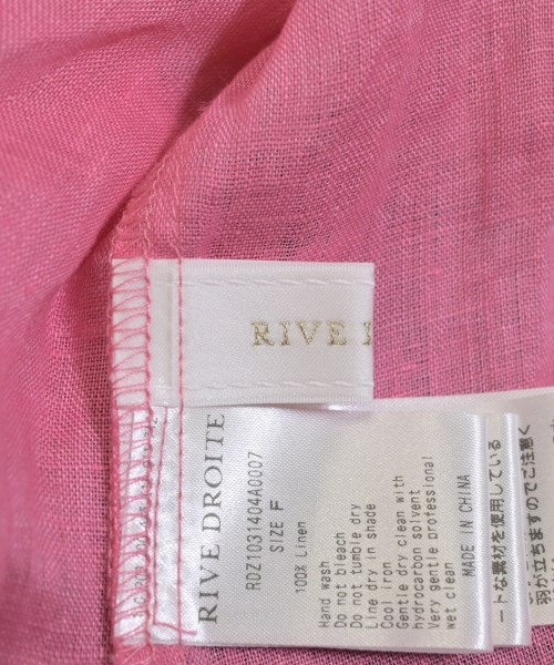 RIVE DROITE（リヴドロワ）ブラウス ピンク サイズ:F レディース/2200614318067