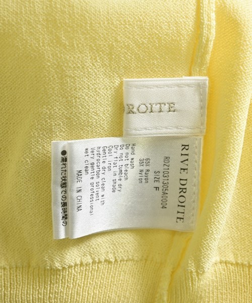 RIVE DROITE（リヴドロワ）ニット・セーター 黄 サイズ:F レディース/2200650610163