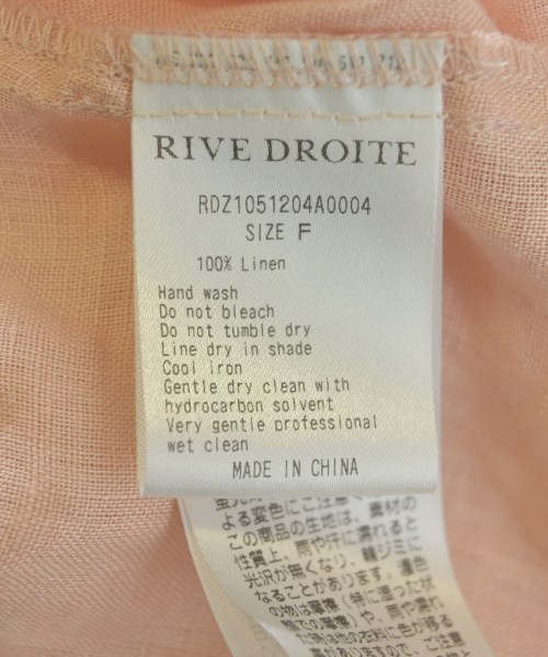 RIVE DROITE（リヴドロワ）カジュアルシャツ ピンク サイズ:F レディース/2200706649024