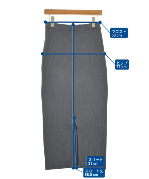 RIVE DROITE（リヴドロワ）ロング・マキシ丈スカート グレー サイズ:38(M位) レディース/2200669445138