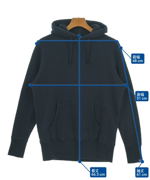 LOOPWHEELER（ループウィラー）パーカー 紺 サイズ:M メンズ/2200634728013