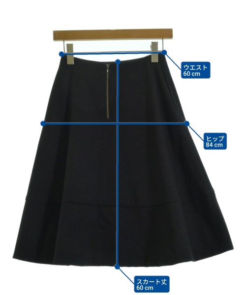 M-premier BLACK（エムプルミエブラック）ひざ丈スカート 黒 サイズ:34(XS位) レディース/2200694928019