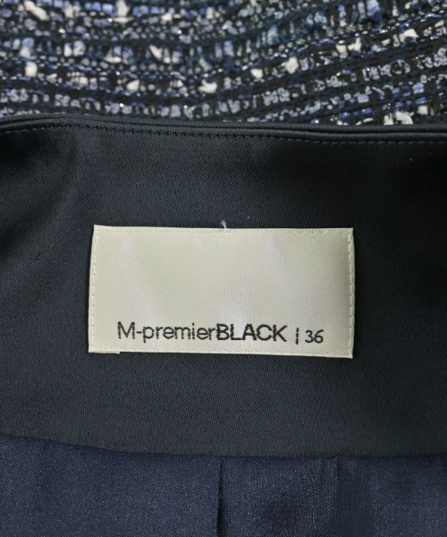 M-premier BLACK（エムプルミエブラック）ノーカラージャケット 紺 サイズ:36(S位) レディース/2200711960015