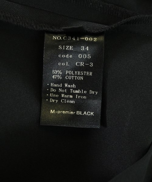 M-premier BLACK（エムプルミエブラック）Tシャツ・カットソー 黒 サイズ:34(XS位) レディース/2200706452044