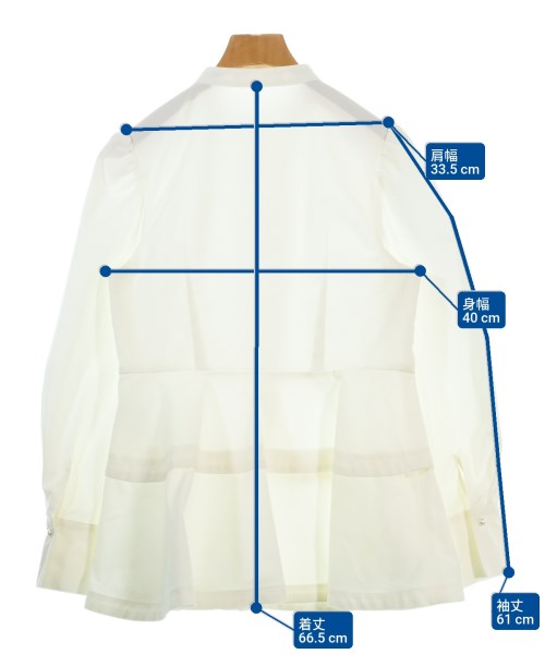 M-premier BLACK（エムプルミエブラック）ブラウス 白 サイズ:36(S位) レディース/2200666793034