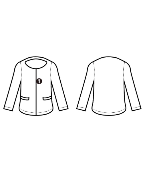 m's select（エムズセレクト）ノーカラージャケット ベージュ サイズ:34(XS位) レディース/2200641072017