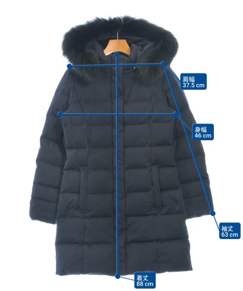 Demi-Luxe BEAMS（デミルクスビームス）ダウンコート 紺 サイズ:38(M位) レディース/2200623728024