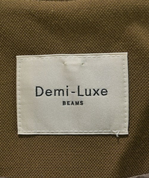 Demi-Luxe BEAMS（デミルクスビームス）ノーカラージャケット 茶 サイズ:36(S位) レディース/2200625408399