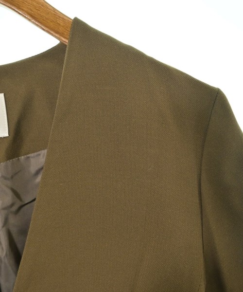 Demi-Luxe BEAMS（デミルクスビームス）ノーカラージャケット 茶 サイズ:36(S位) レディース/2200625408399
