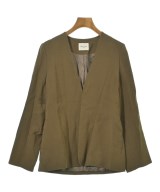 Demi-Luxe BEAMS（デミルクスビームス）ノーカラージャケット 茶 サイズ:36(S位) レディース/2200625408399