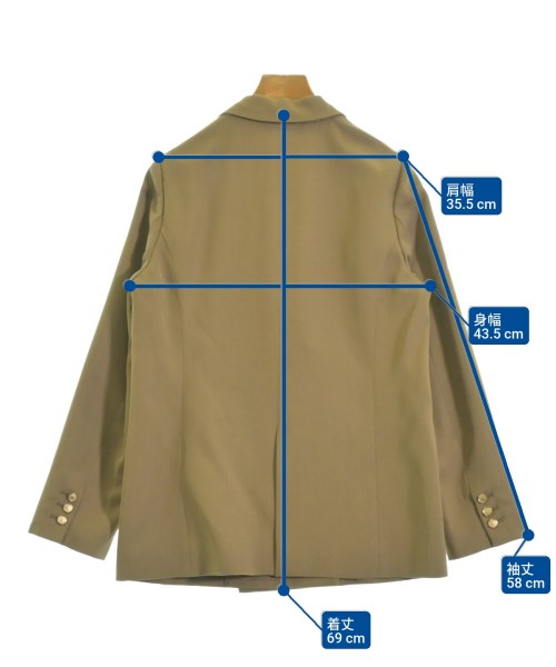 Demi-Luxe BEAMS（デミルクスビームス）テーラードジャケット 茶 サイズ:36(S位) レディース/2200621539011