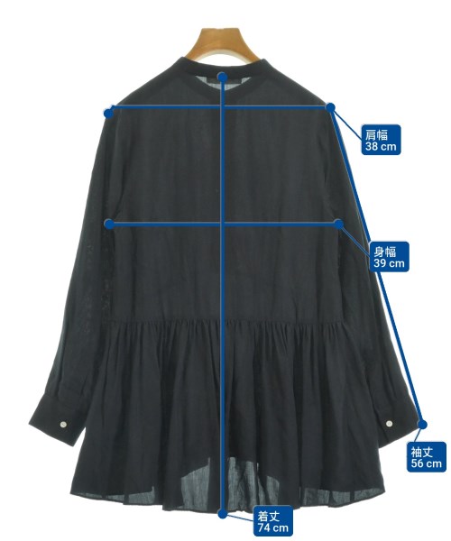 Demi-Luxe BEAMS（デミルクスビームス）カジュアルシャツ 黒 サイズ:36(S位) レディース/2200621916010