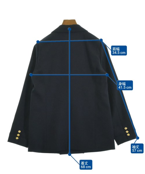 Demi-Luxe BEAMS（デミルクスビームス）ジャケット 紺 サイズ:36(S位) レディース/2200618126026