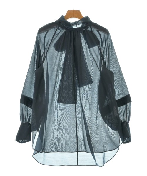 Demi-Luxe BEAMS(デミルクスビームス)ブラウス 紺 サイズ:36(S位)/2200672521065