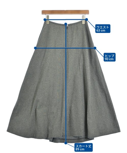 Demi-Luxe BEAMS（デミルクスビームス）ロング・マキシ丈スカート グレー サイズ:38(M位) レディース/2200659754011