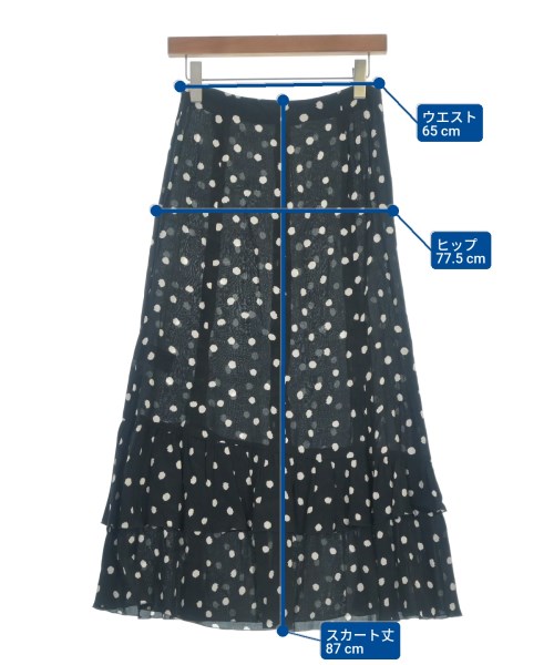 Demi-Luxe BEAMS（デミルクスビームス）ロング・マキシ丈スカート 黒 サイズ:36(S位) レディース/2200639106229