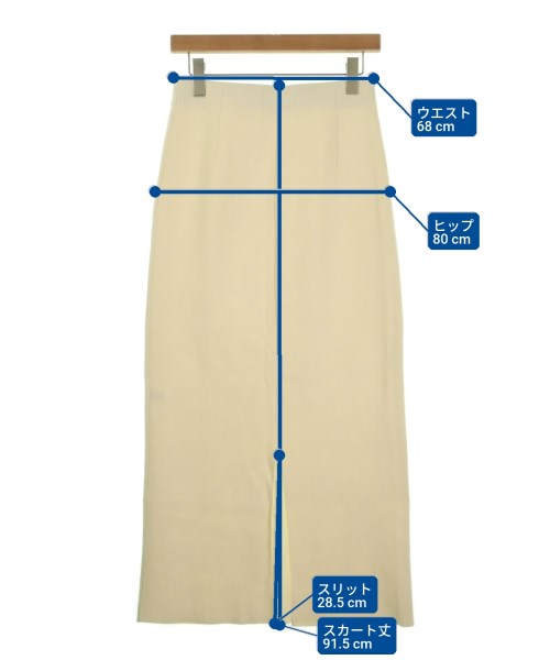 Demi-Luxe BEAMS（デミルクスビームス）ひざ丈スカート 白 サイズ:F レディース/2200650680050