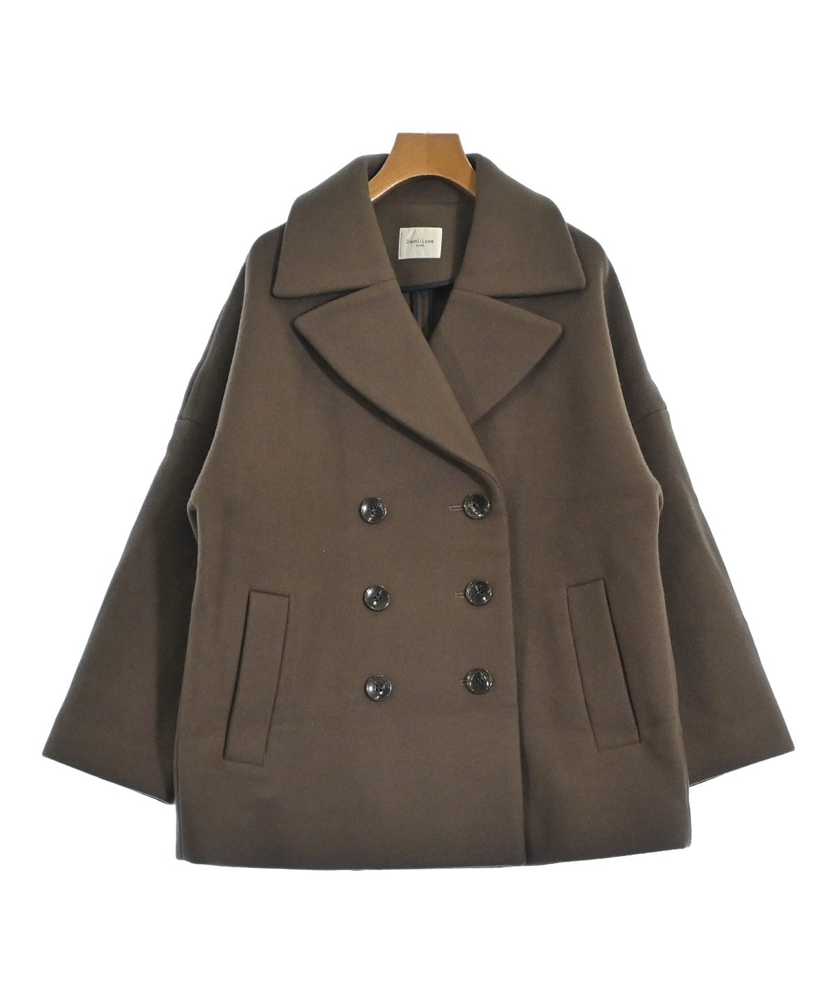 Demi-Luxe BEAMS（デミルクスビームス）ピーコート 茶 サイズ:38(M位