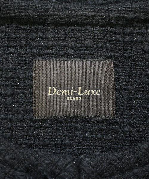 Demi-Luxe BEAMS（デミルクスビームス）ノーカラージャケット 紺 サイズ:38(M位) レディース/2200663588053
