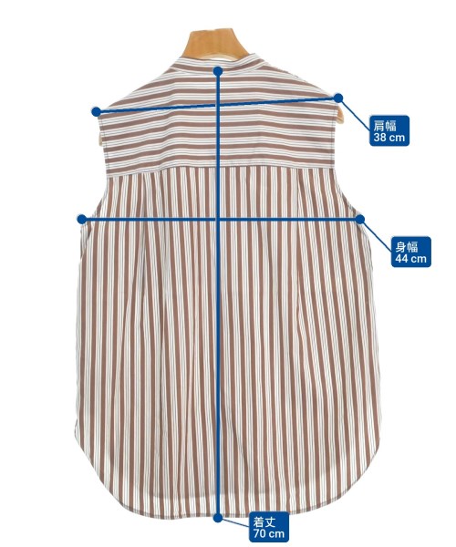 Demi-Luxe BEAMS（デミルクスビームス）カジュアルシャツ 茶 サイズ:38(M位) レディース/2200666464040