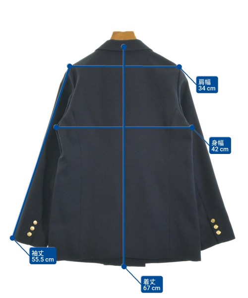 Demi-Luxe BEAMS（デミルクスビームス）カジュアルジャケット 紺 サイズ:34(XS位) レディース/2200672017025