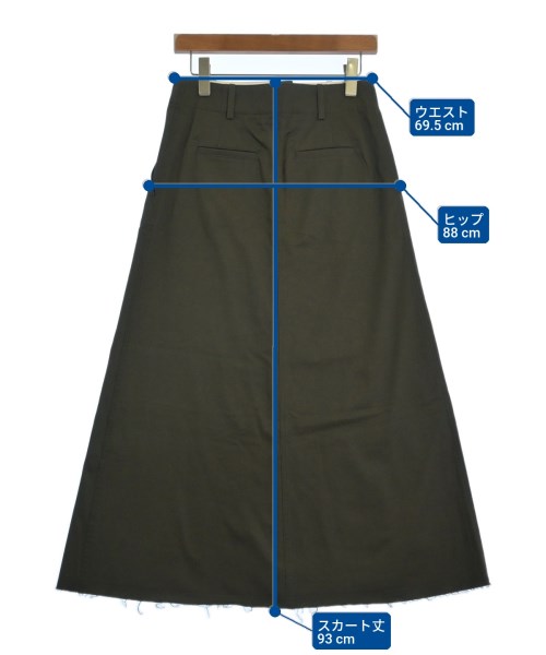 Demi-Luxe BEAMS（デミルクスビームス）ロング・マキシ丈スカート カーキ サイズ:38(M位) レディース/2200728713024