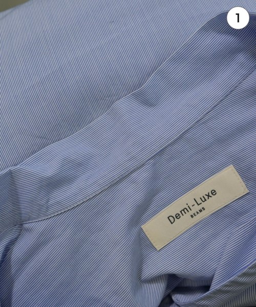 Demi-Luxe BEAMS（デミルクスビームス）ブラウス 紺 サイズ:36(S位) レディース/2200721935065
