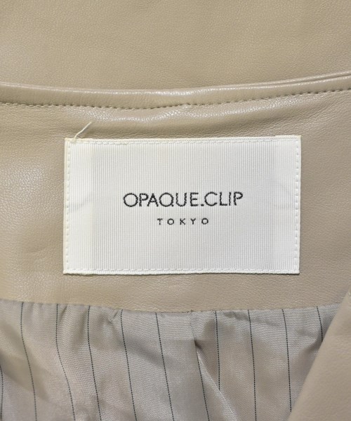 OPAQUE.CLIP（オペークドットクリップ）ライダース ベージュ サイズ:40(L位) レディース/2200623625088