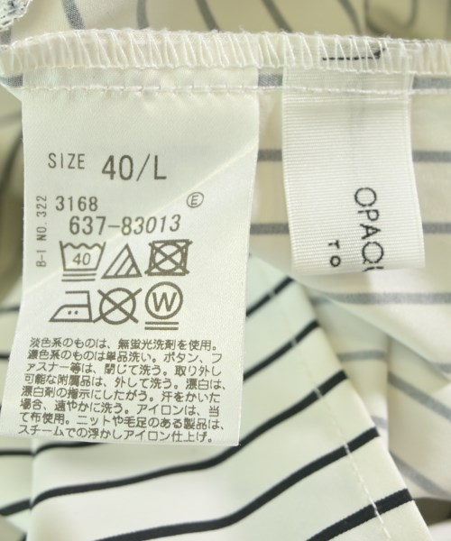 OPAQUE.CLIP（オペークドットクリップ）カジュアルシャツ 白 サイズ:40(L位) レディース/2200637782036