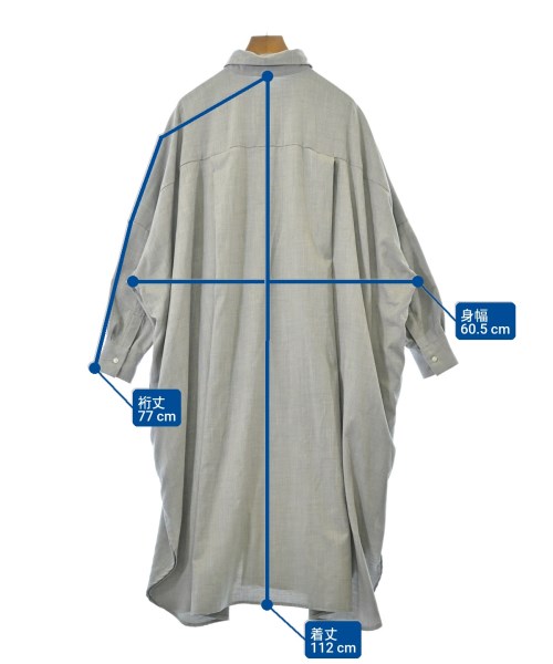 OPAQUE.CLIP（オペークドットクリップ）シャツワンピース グレー サイズ:36(S位) レディース/2200626985028