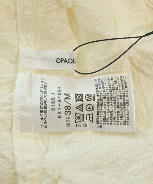 OPAQUE.CLIP（オペークドットクリップ）ブラウス 黄 サイズ:38(M位) レディース/2200614806090