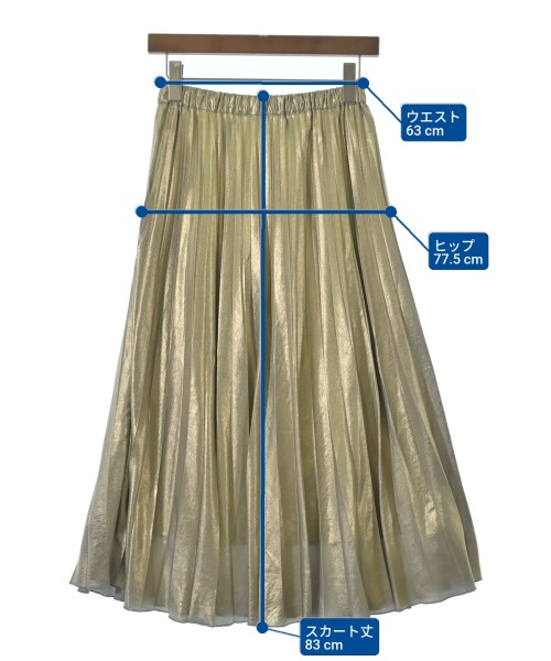 OPAQUE.CLIP（オペークドットクリップ）ロング・マキシ丈スカート ゴールド サイズ:S レディース/2200639486109