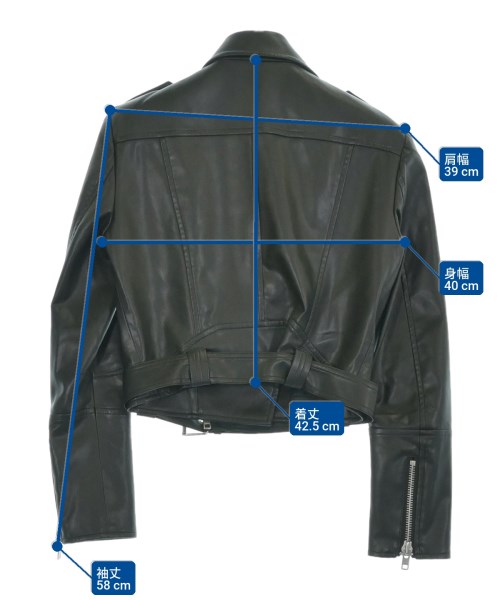 OPAQUE.CLIP（オペークドットクリップ）ライダース 黒 サイズ:36(S位) レディース/2200664120023