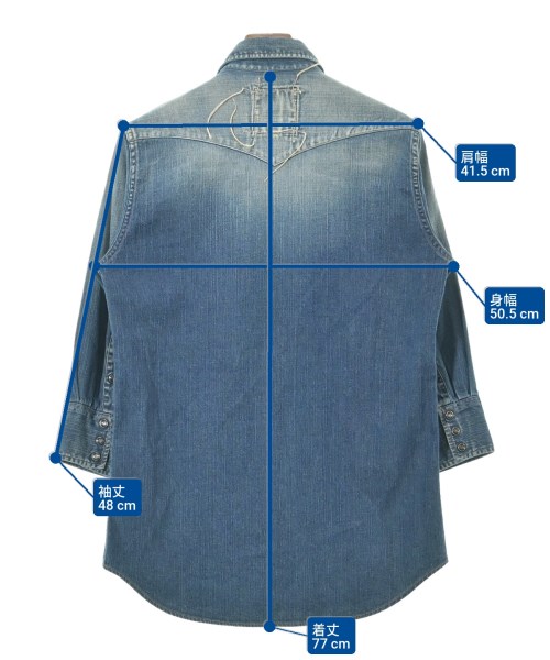 KURO（クロ）カジュアルシャツ 紺 サイズ:L メンズ/2200638787030