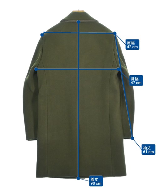 KURO（クロ）チェスターコート カーキ サイズ:0(S位) メンズ/2200639341019