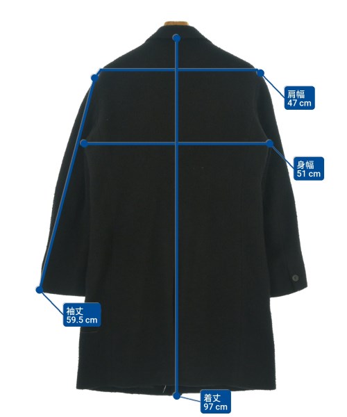 KURO（クロ）チェスターコート 黒 サイズ:1(M位) メンズ/2200628878021