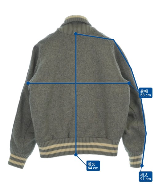 SKOOKUM（スクーカム）スタジャン グレー サイズ:40(XXS位) メンズ/2200654348024
