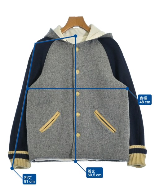 SKOOKUM（スクーカム）スタジャン グレー サイズ:36(S位) レディース/2200649590049