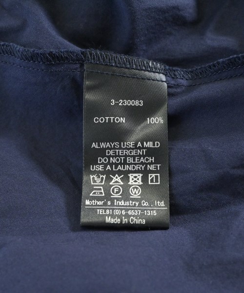 mizuiro ind（ミズイロインド）ブラウス 紺 サイズ:F レディース/2200637903011