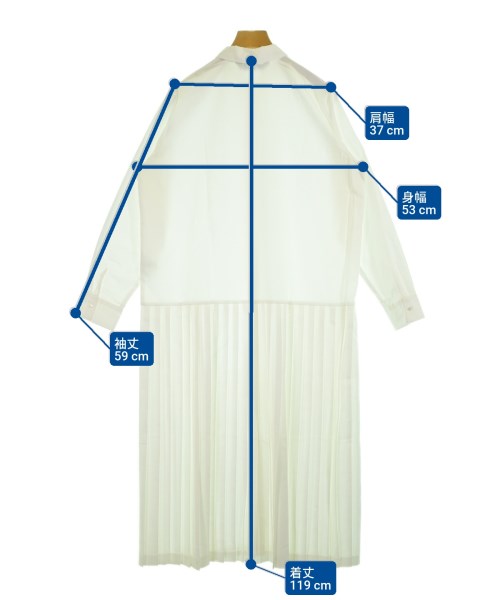 mizuiro ind（ミズイロインド）シャツワンピース 白 サイズ:F レディース/2200627670299