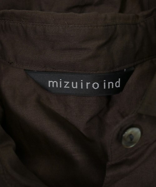 mizuiro ind（ミズイロインド）シャツワンピース 茶 サイズ:F レディース/2200627875038