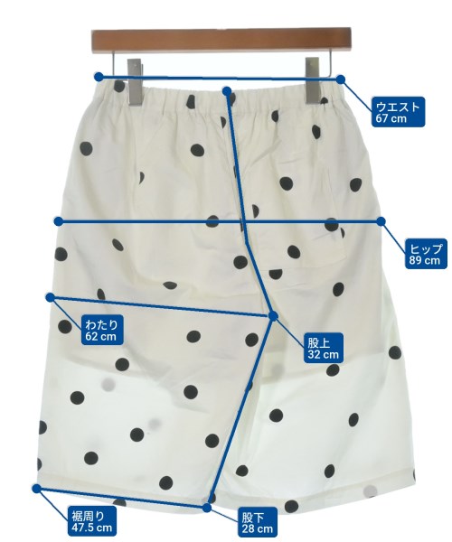 mizuiro ind（ミズイロインド）ショートパンツ 白 サイズ:F レディース/2200641766046