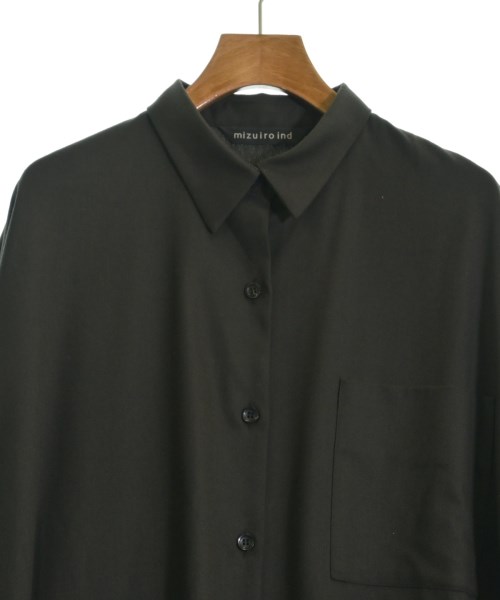 mizuiro ind（ミズイロインド）シャツワンピース カーキ サイズ:F レディース/2200632352159