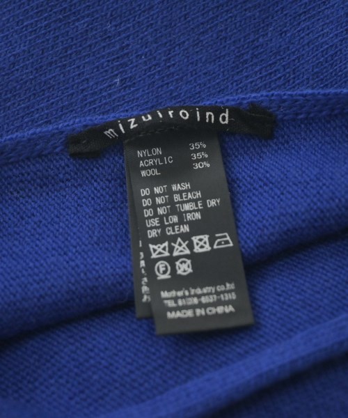 mizuiro ind（ミズイロインド）マフラー 青 サイズ:- レディース/2200632352166
