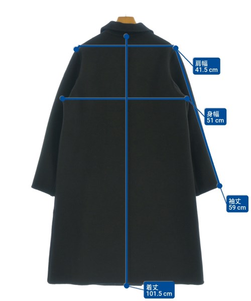 mizuiro ind（ミズイロインド）チェスターコート 黒 サイズ:F レディース/2200616445013