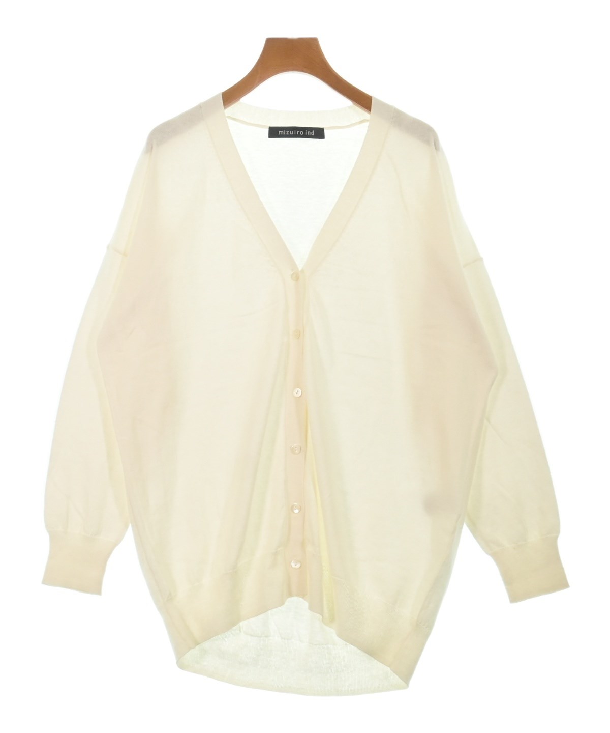 mizuiro ind（ミズイロインド）カーディガン 白 サイズ:F レディース